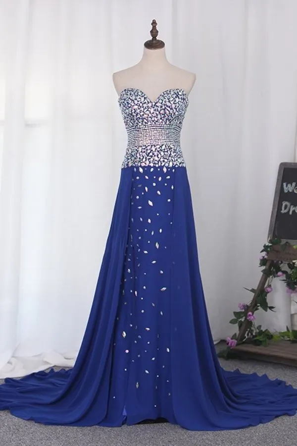 2024 Prom Dresses A Line Sweetheart Chiffon PYA22Q4J