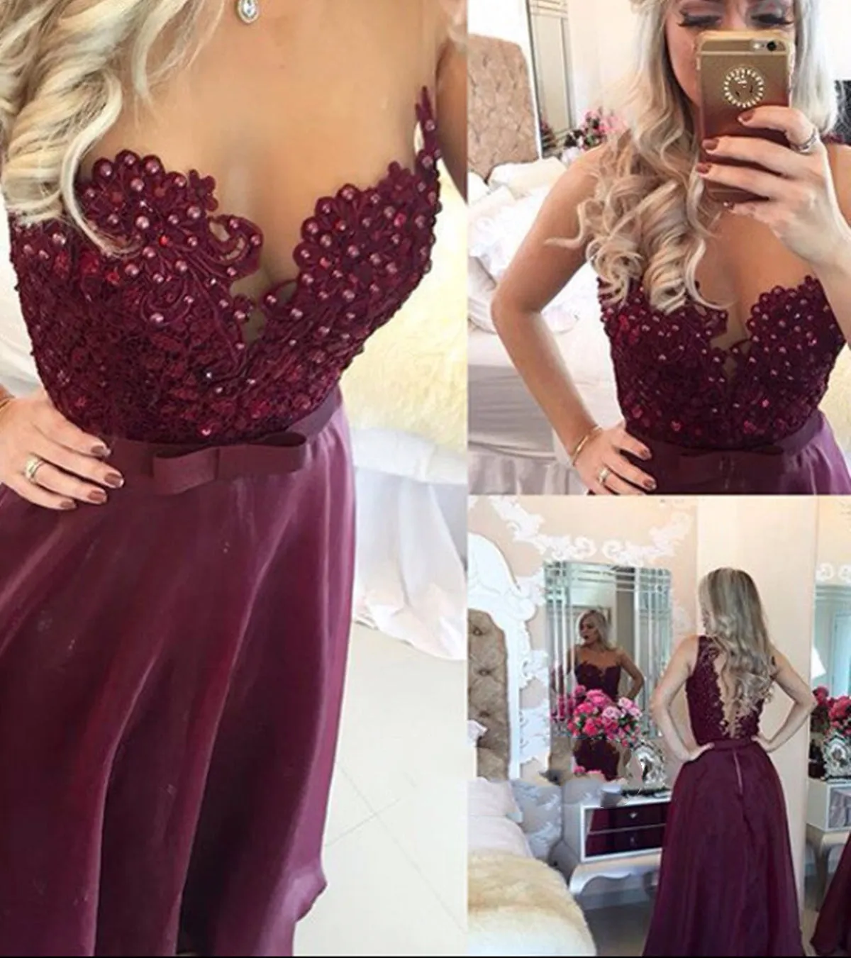 A Line Floor Length Maroon Prom Dress, Maroon Formal Dress, Burgundy Prom Dress