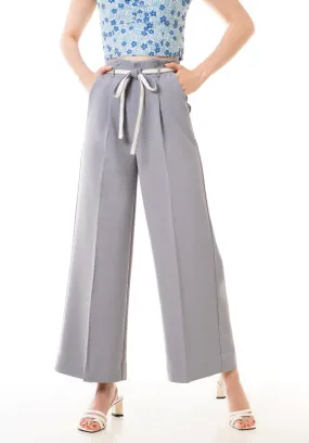 Adelle Belted Paper Bag Waist Palazzo Pants