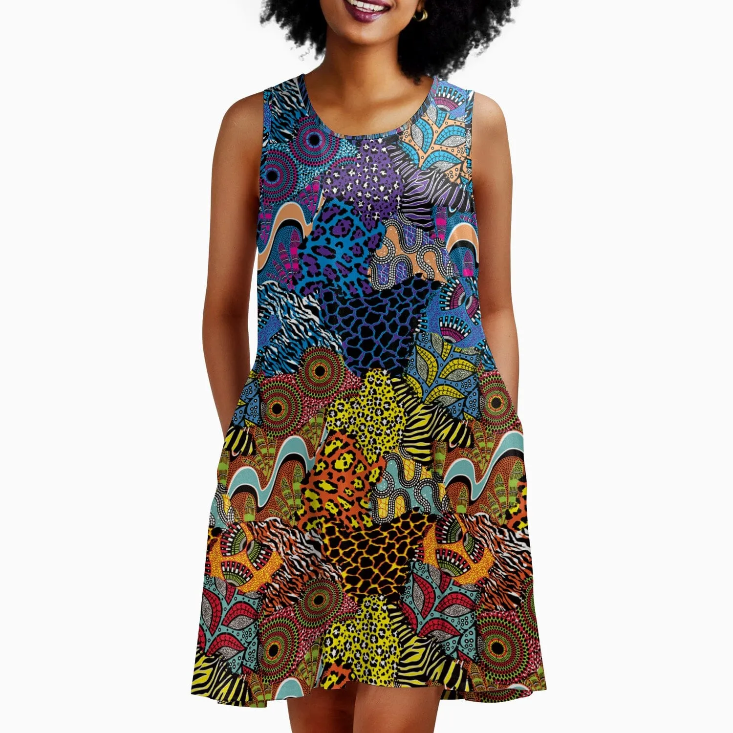 African Patchwork Summer Dress