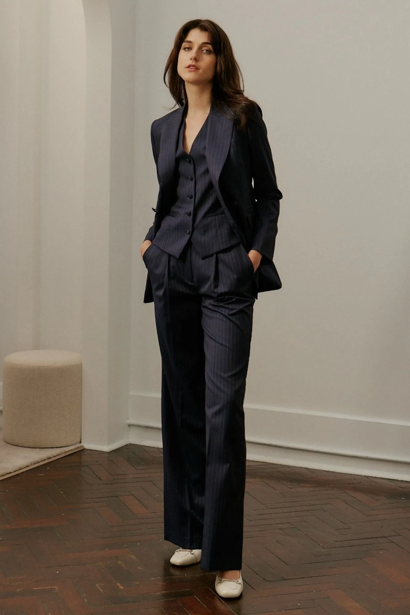 Alexis DB x Florence Suit - Navy Pin Stripe