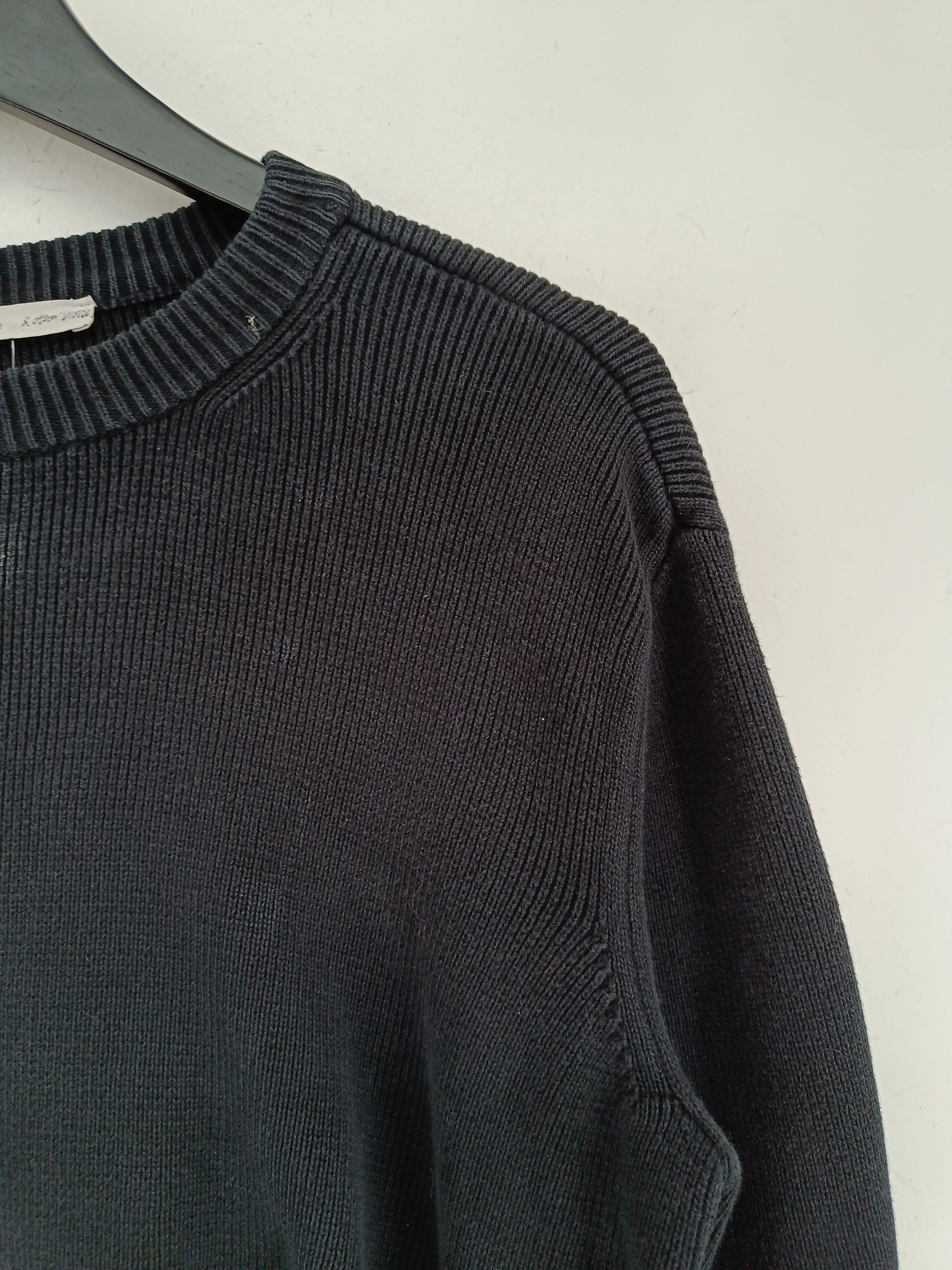 & Other Stories Men's Jumper M Black 100% Cotton