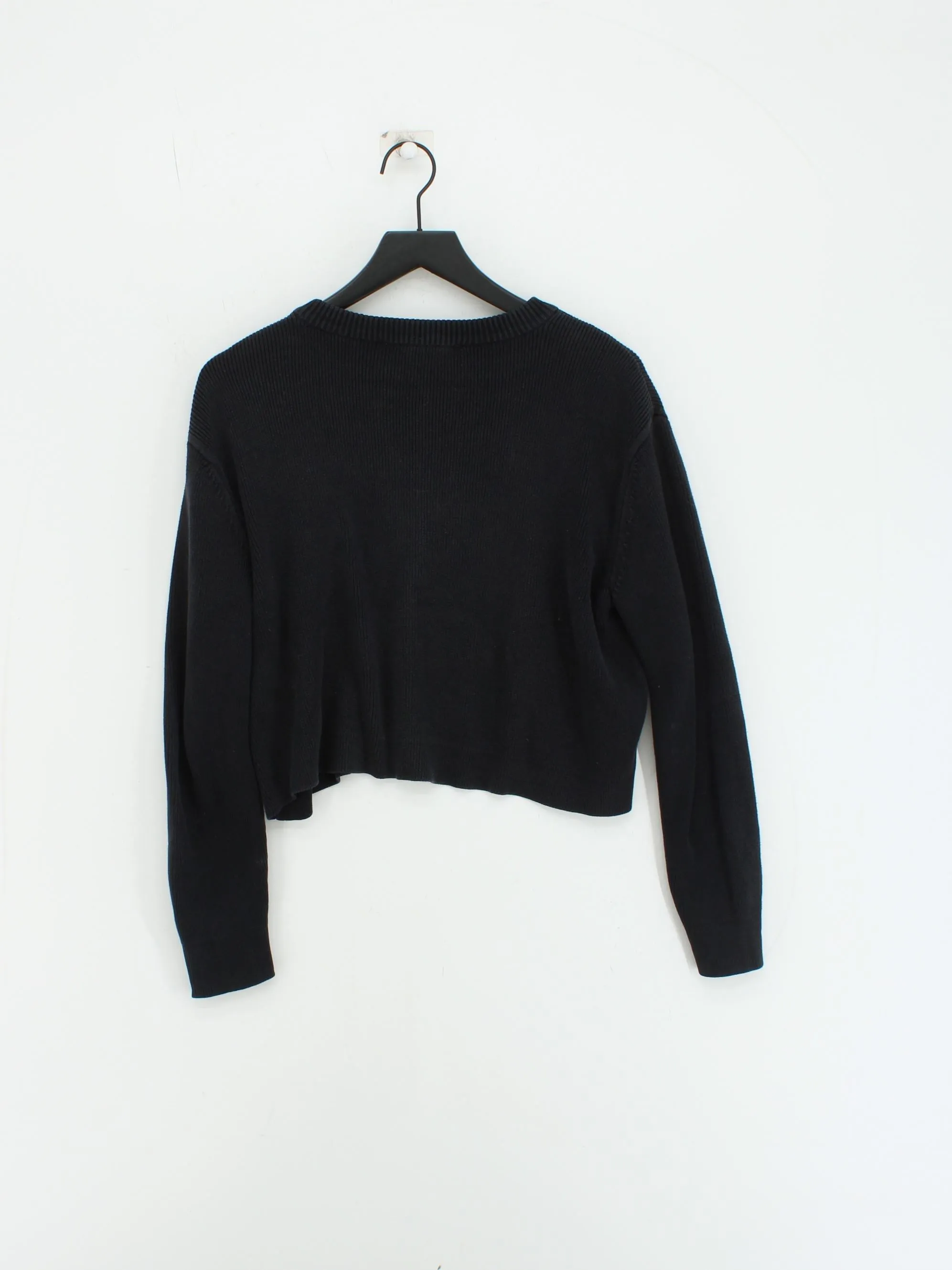 & Other Stories Men's Jumper M Black 100% Cotton