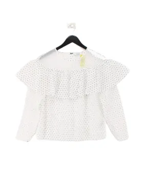 & Other Stories Women's Blouse UK 10 White 100% Polyester