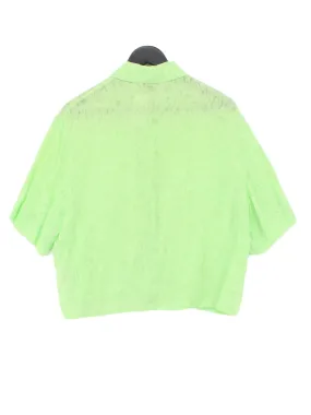 & Other Stories Women's Blouse UK 8 Green 100% Viscose