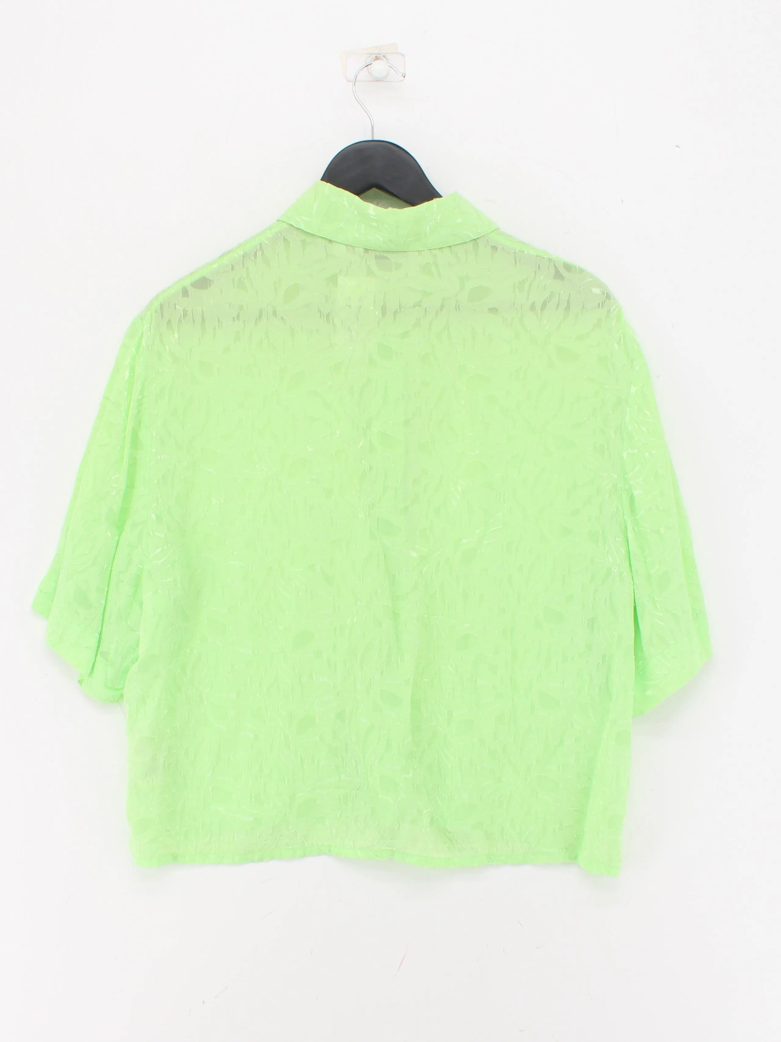 & Other Stories Women's Blouse UK 8 Green 100% Viscose