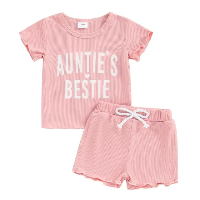 AUNTIE'S BESTIE Ribbed Summer Outfit