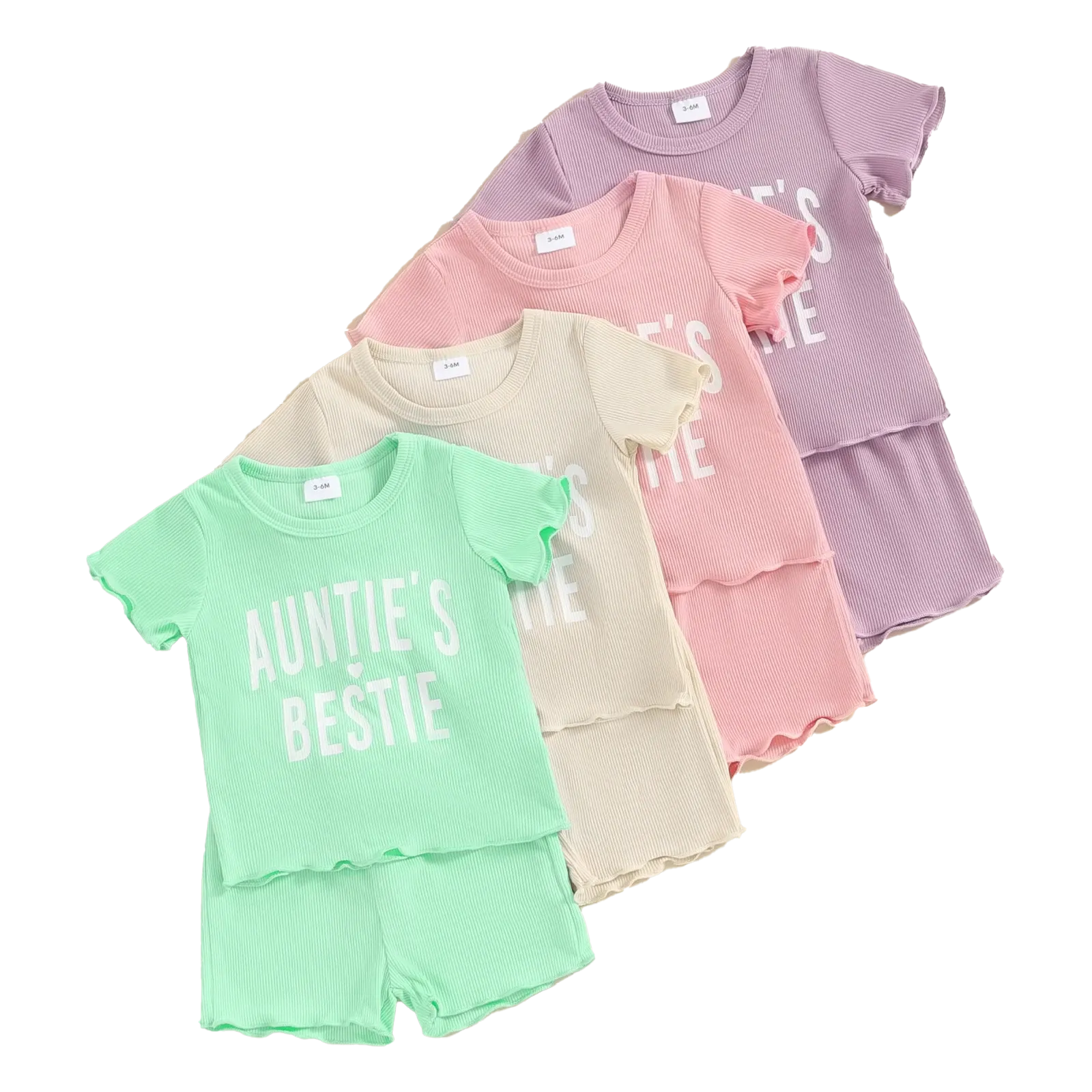 AUNTIE'S BESTIE Ribbed Summer Outfit