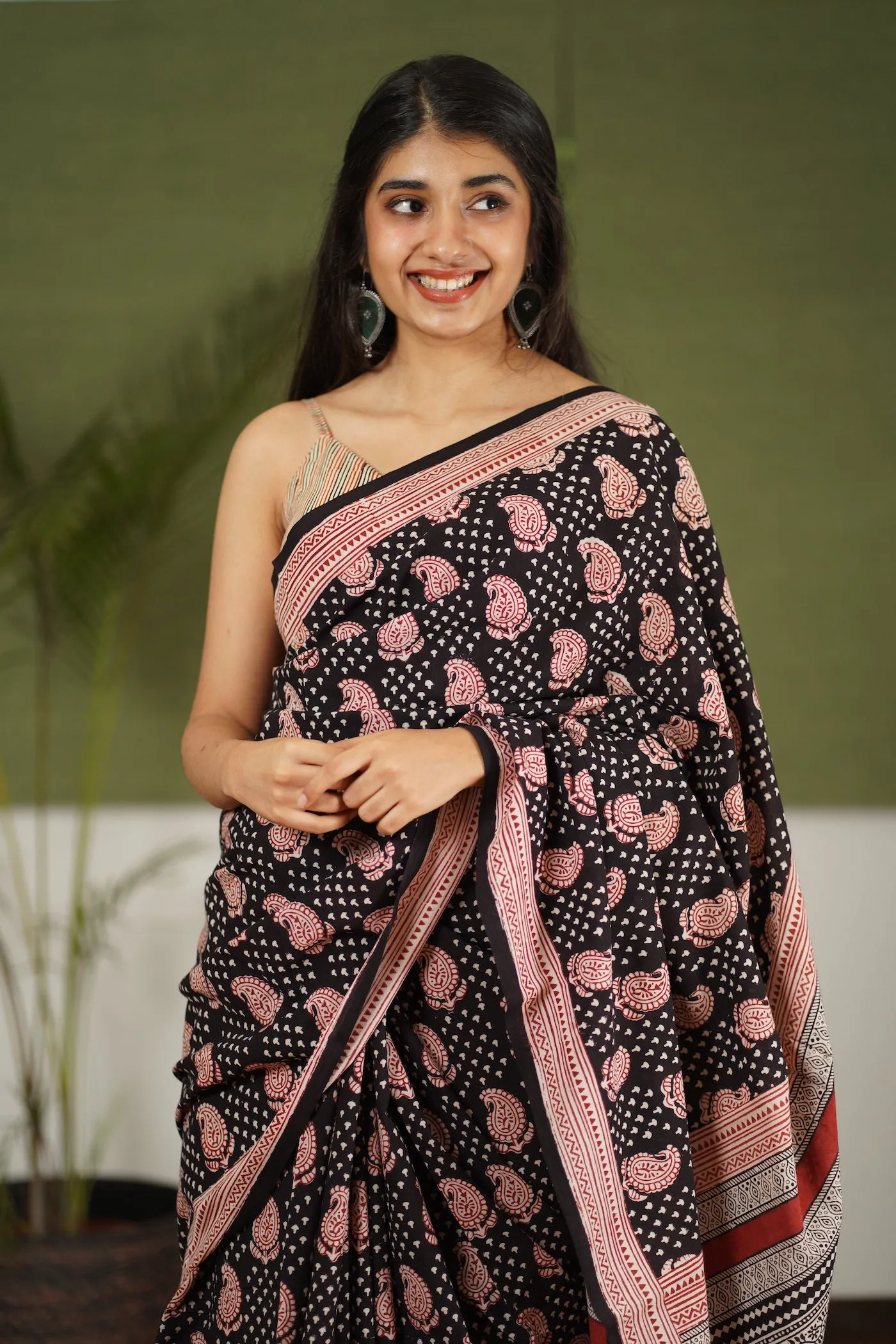 Bagh Hand Block Printed Cotton Saree