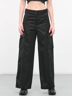 Belted Cargo Pants (24-07078-001-BLACK)