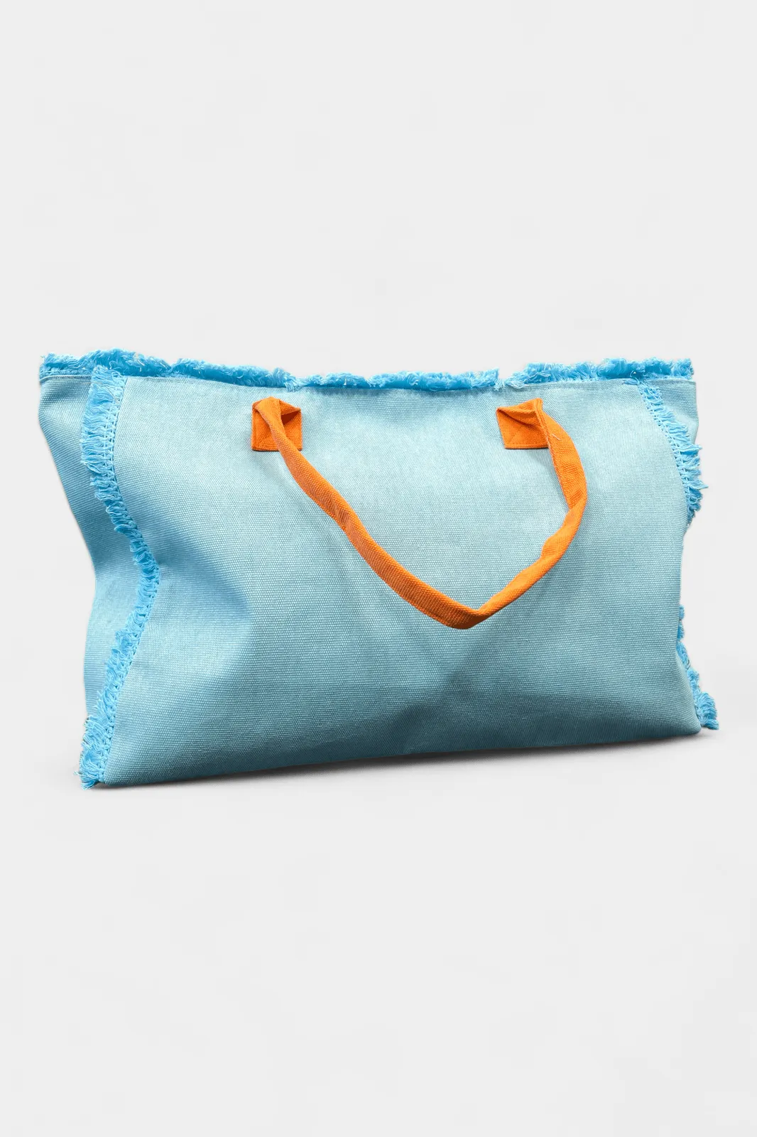 Blue Summer Fringe Canvas Bag