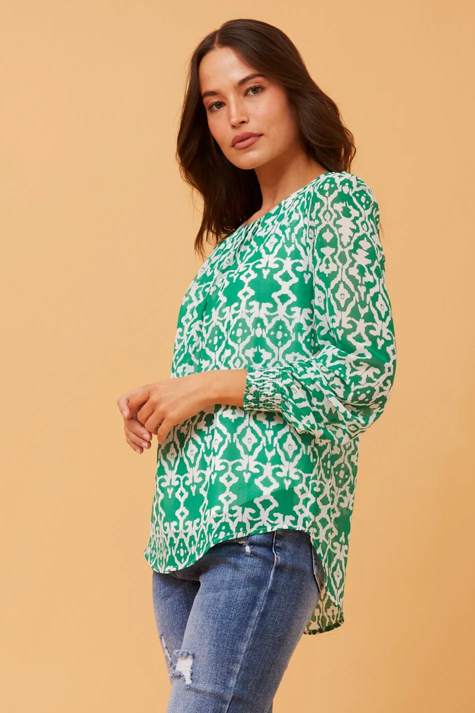 BREE ABSTRACT PRINT BLOUSE