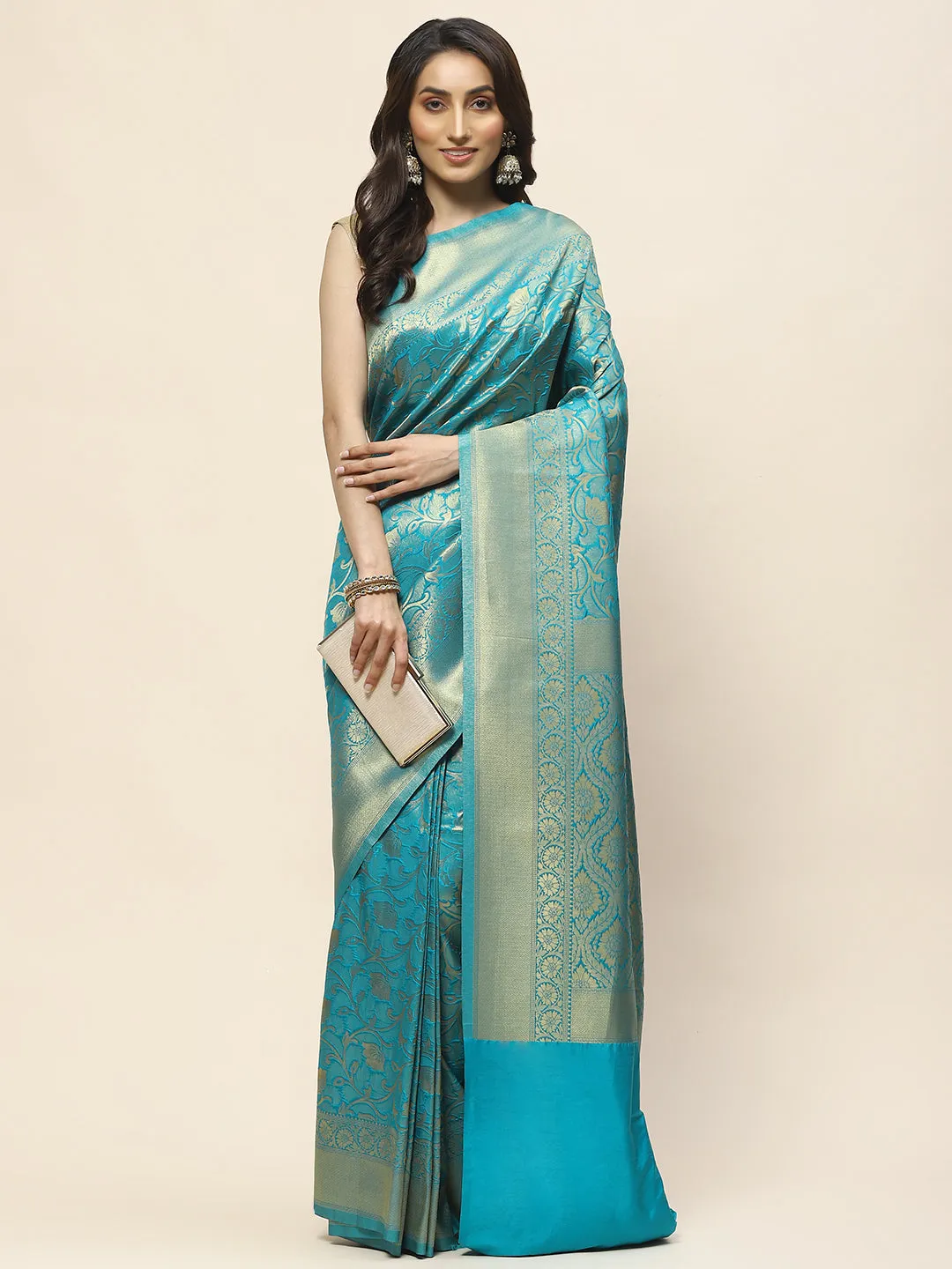 Brocade Zari Jaal Woven Handloom Saree