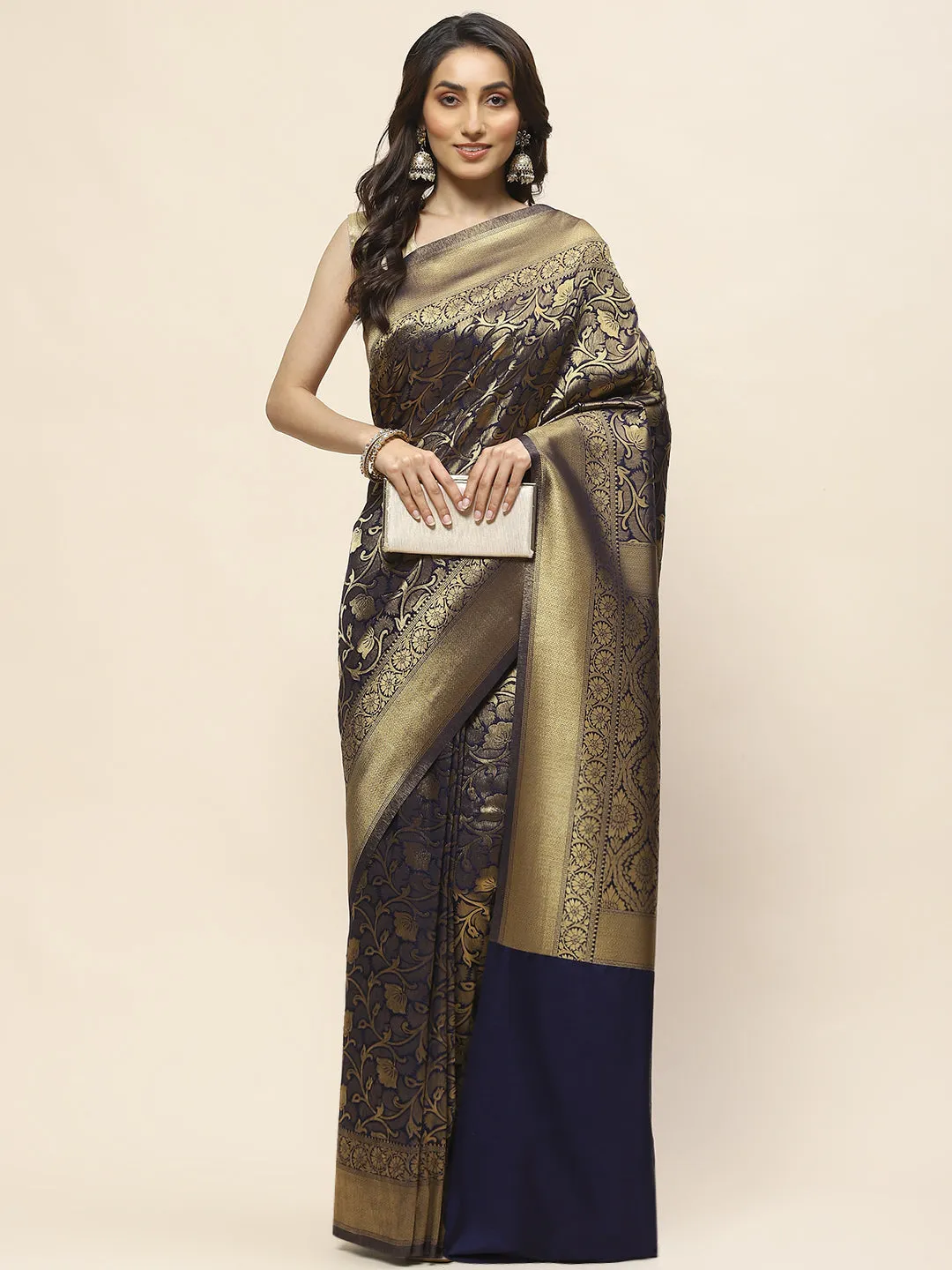 Brocade Zari Jaal Woven Handloom Saree