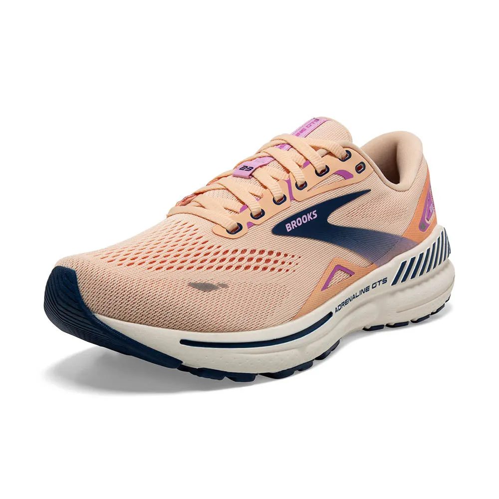 Brooks Adrenaline GTS 23 (Womens) - Apricot/Estate Blue/Orchid