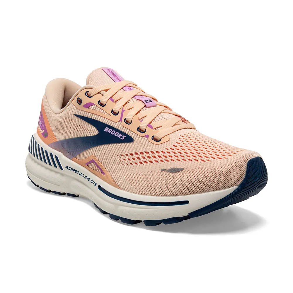 Brooks Adrenaline GTS 23 (Womens) - Apricot/Estate Blue/Orchid