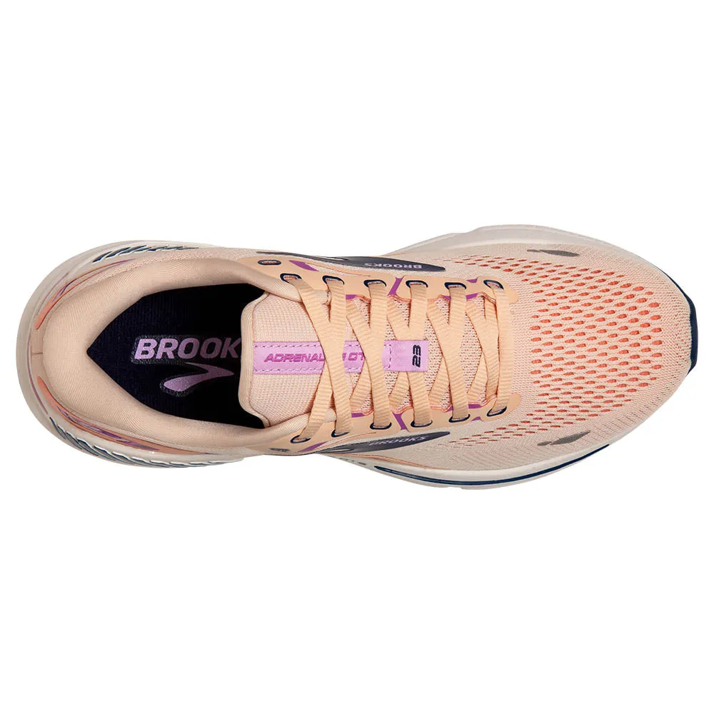 Brooks Adrenaline GTS 23 (Womens) - Apricot/Estate Blue/Orchid