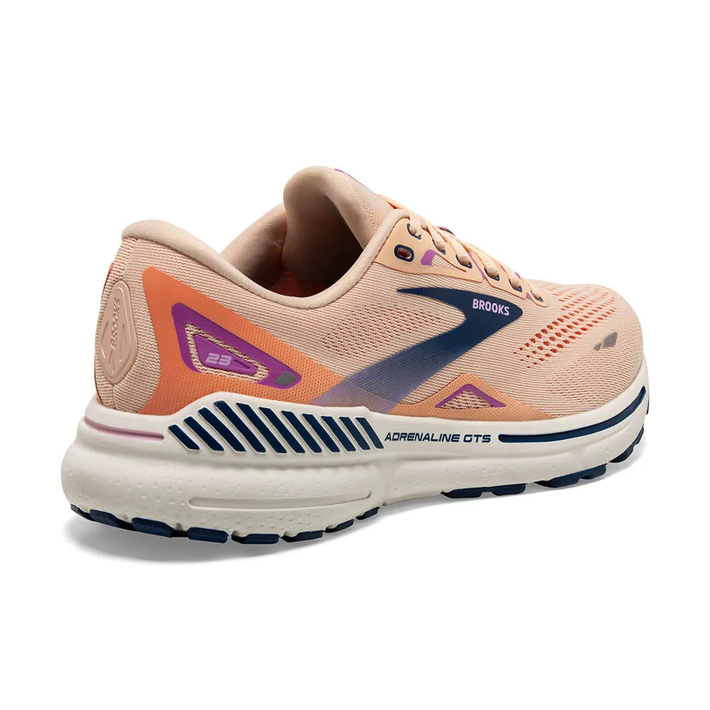 Brooks Adrenaline GTS 23 (Womens) - Apricot/Estate Blue/Orchid