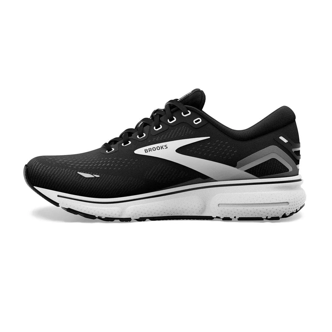 Brooks Ghost 15 (Mens) Wide - Black/Blackened Pearl/White