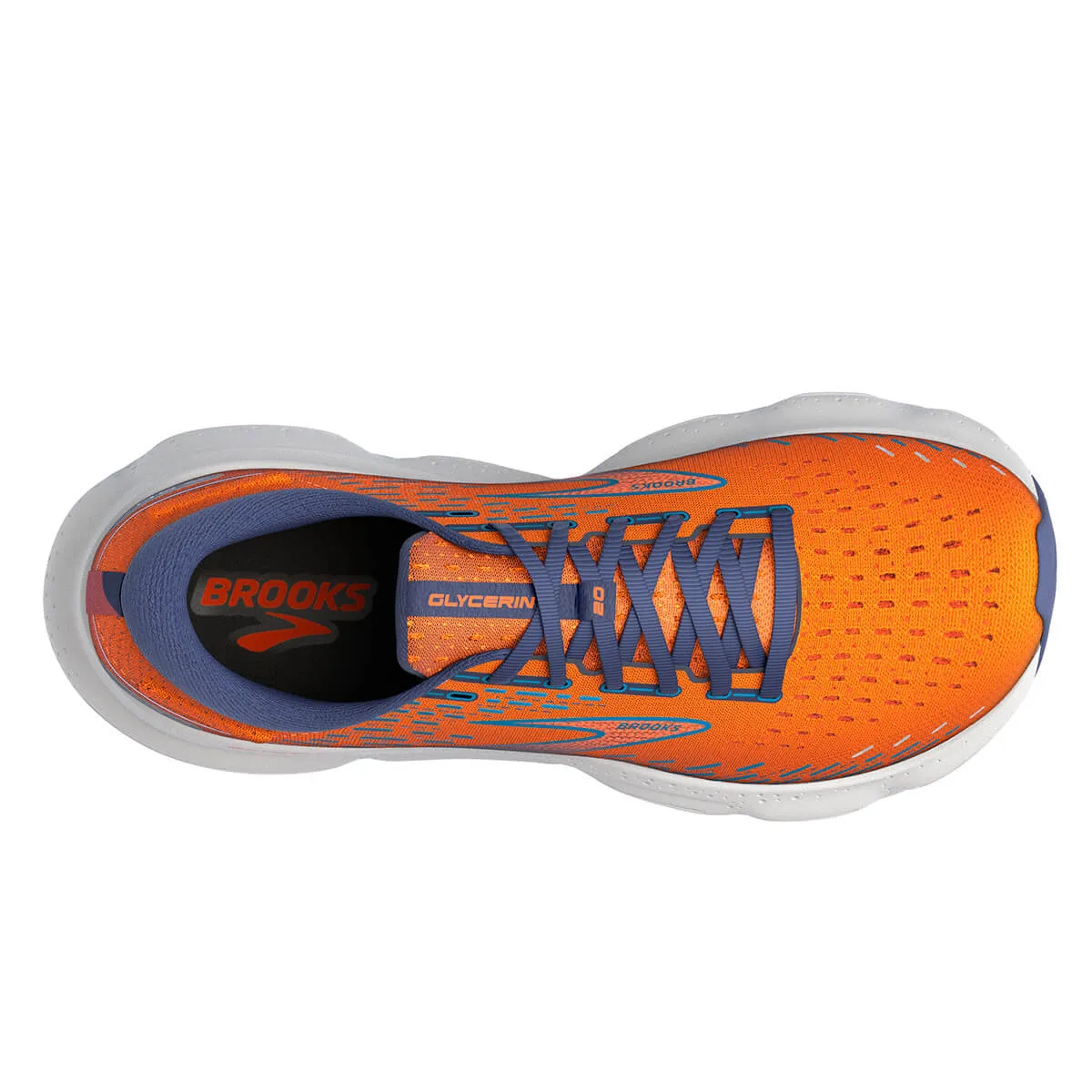 Brooks Glycerin 20 Mens | Orange/crown Blue/blue