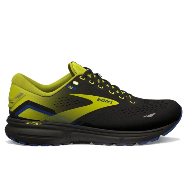 Brooks Men's Ghost 15 Black/Nightlife/Blue