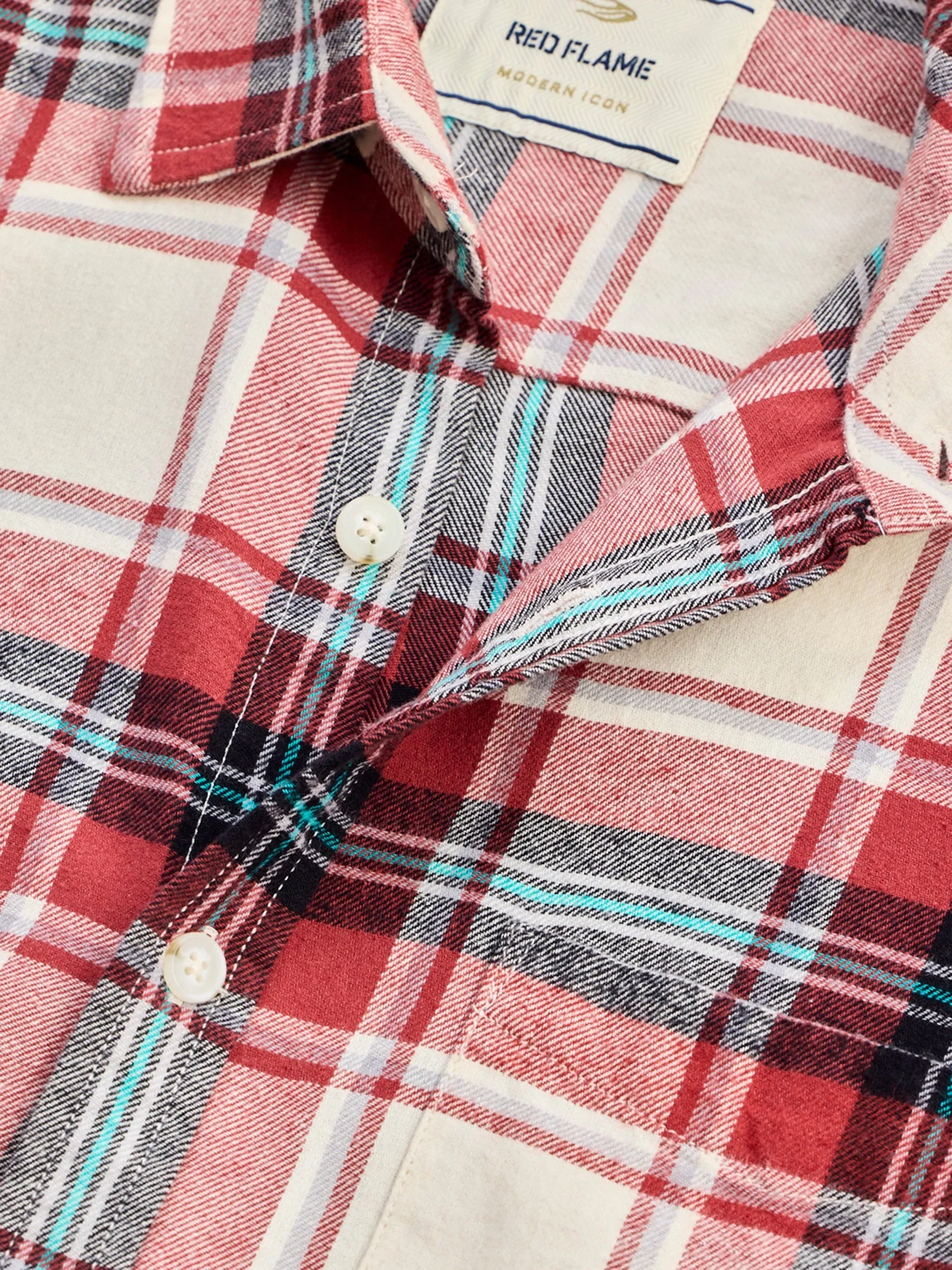 Brown Brushed Cotton Checked Shirt