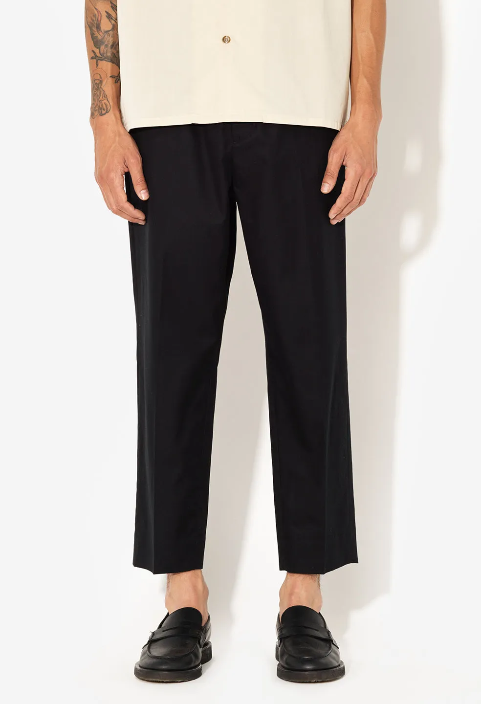 Cropped Tech Trouser / Black