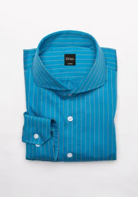 Egyptian Camel Stripes On Teal Blue Shirt