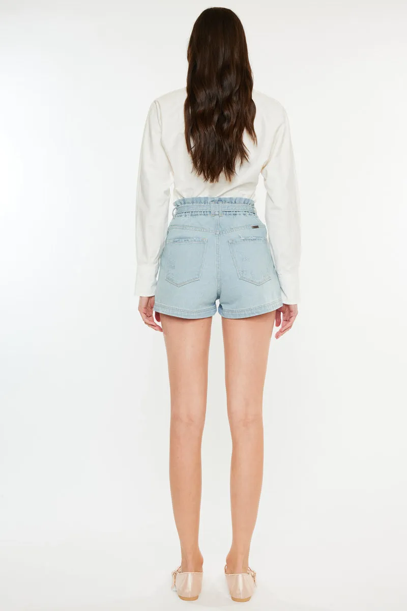 Eliana Ultra High Rise Belted Paperbag Shorts