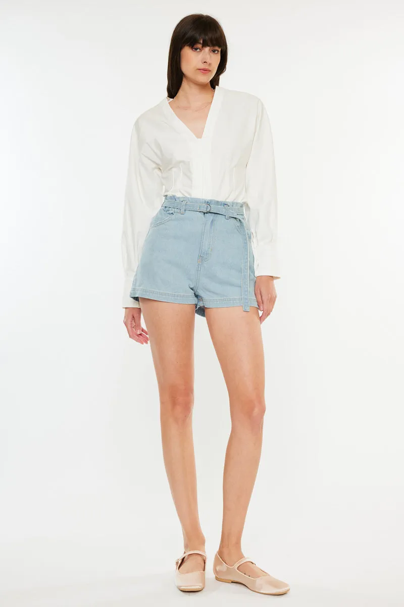 Eliana Ultra High Rise Belted Paperbag Shorts