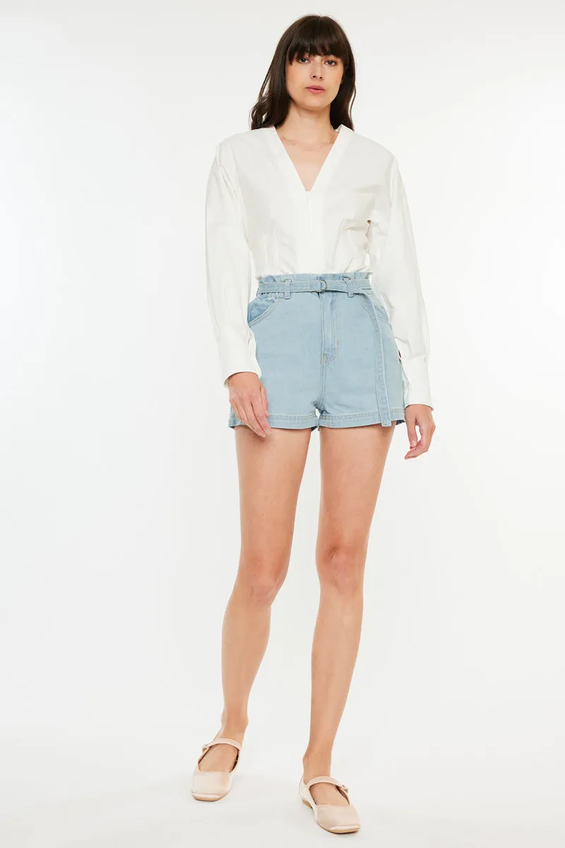 Eliana Ultra High Rise Belted Paperbag Shorts