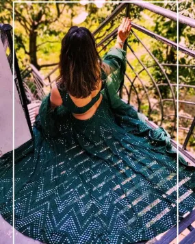 EXCLUSIVE-BRILLIANT-WORK-NET-GREEN-LEHENGA