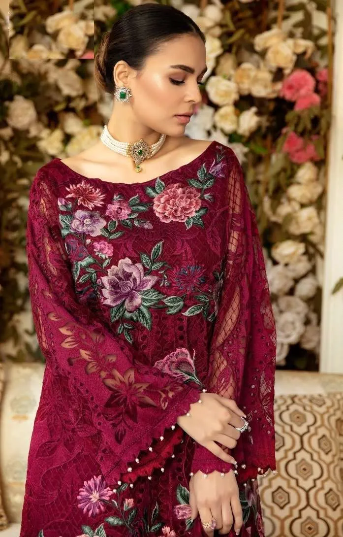 Festive Designer Heavy Embroidered Maroon Salwar Kameez