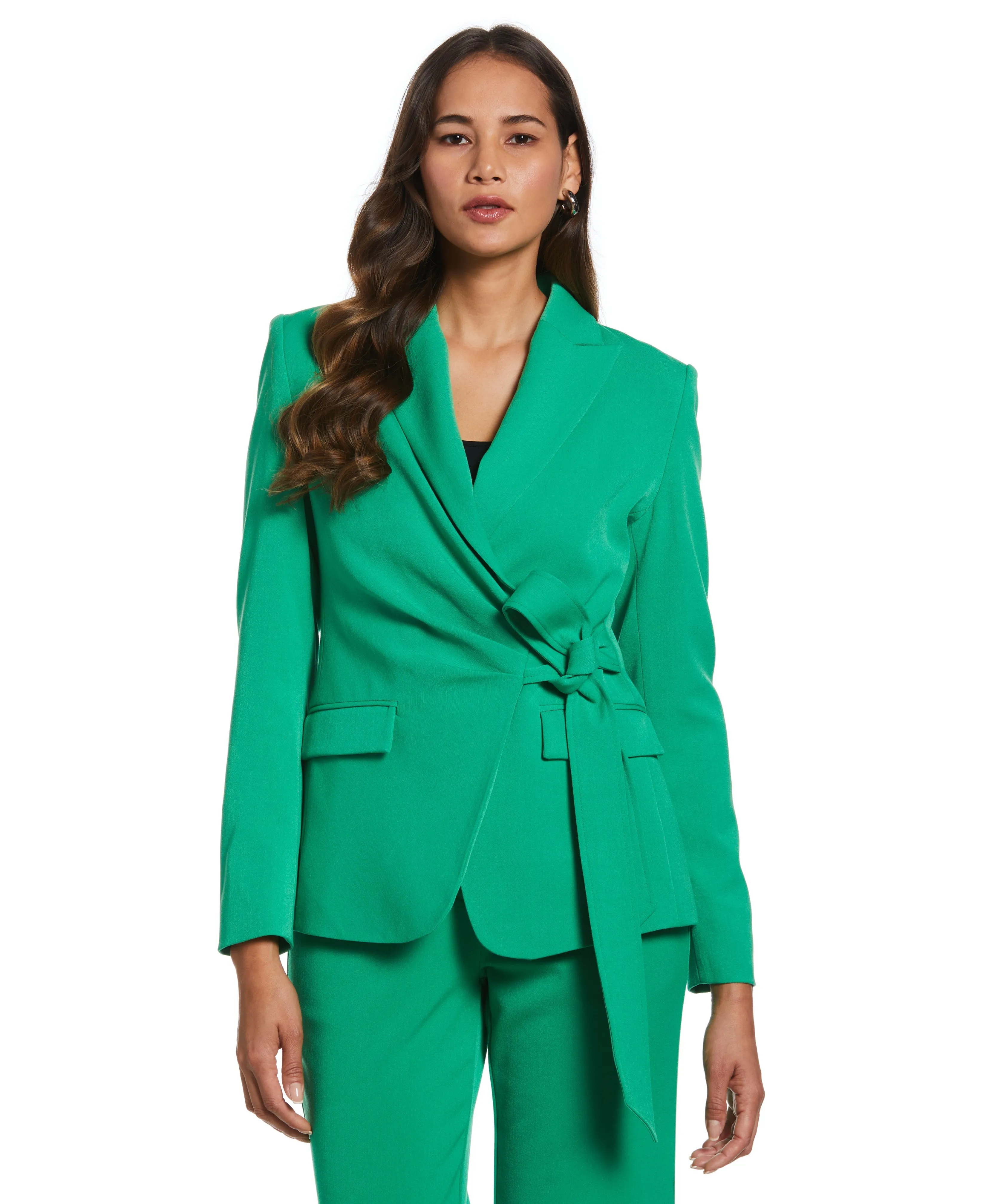 Front-Tie Wrap Blazer