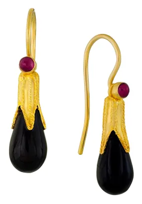 Jane Eyre's Onyx Teardrop Earrings