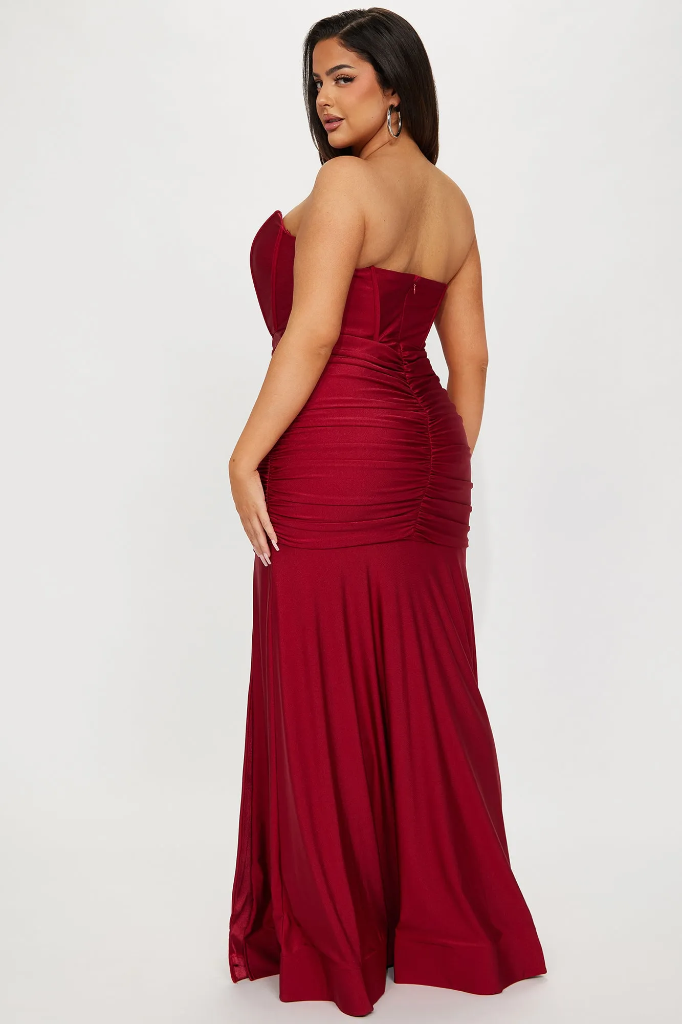 Jesabelle Corset Gown - Wine