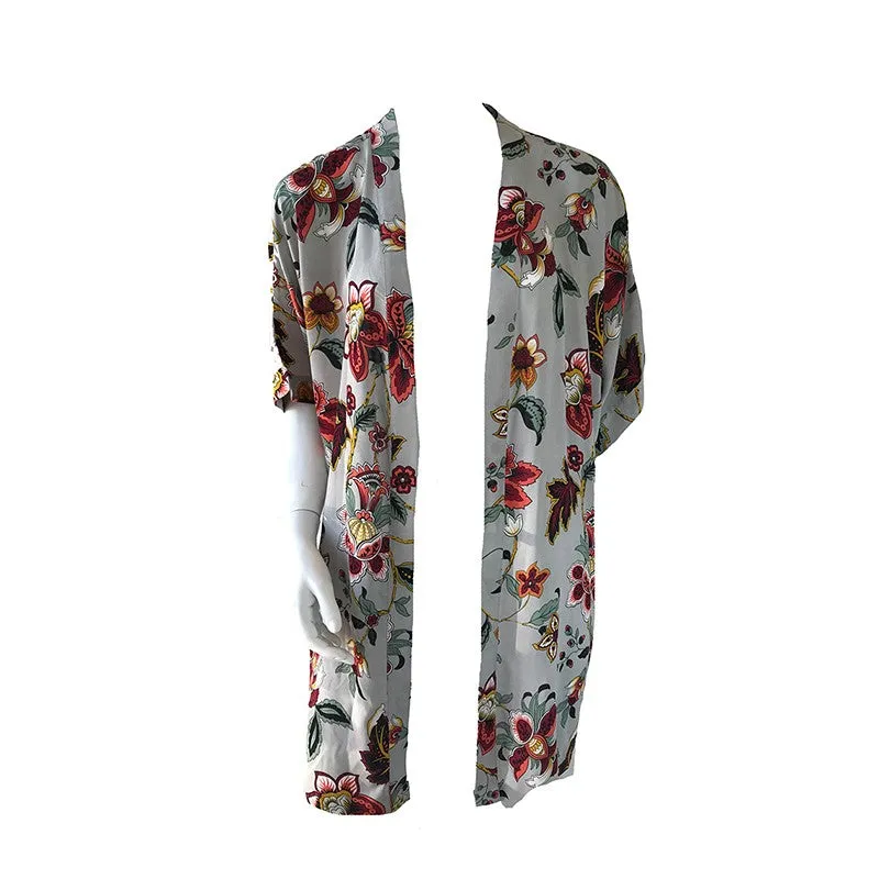 Kimono - Grey Floral