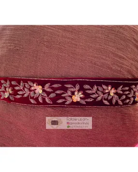 Maroon Chandani Waist Belt