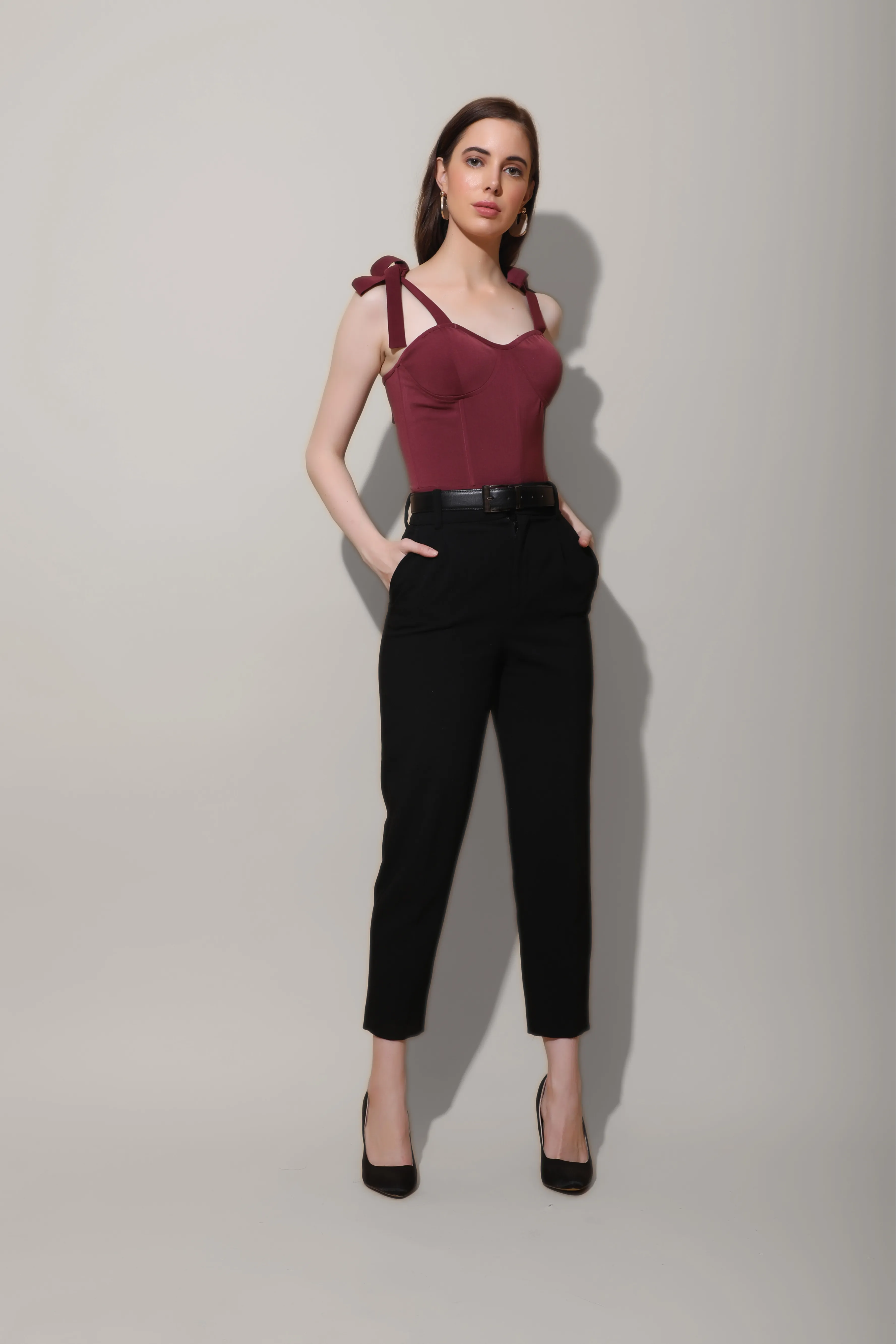 Maroon Corset Top