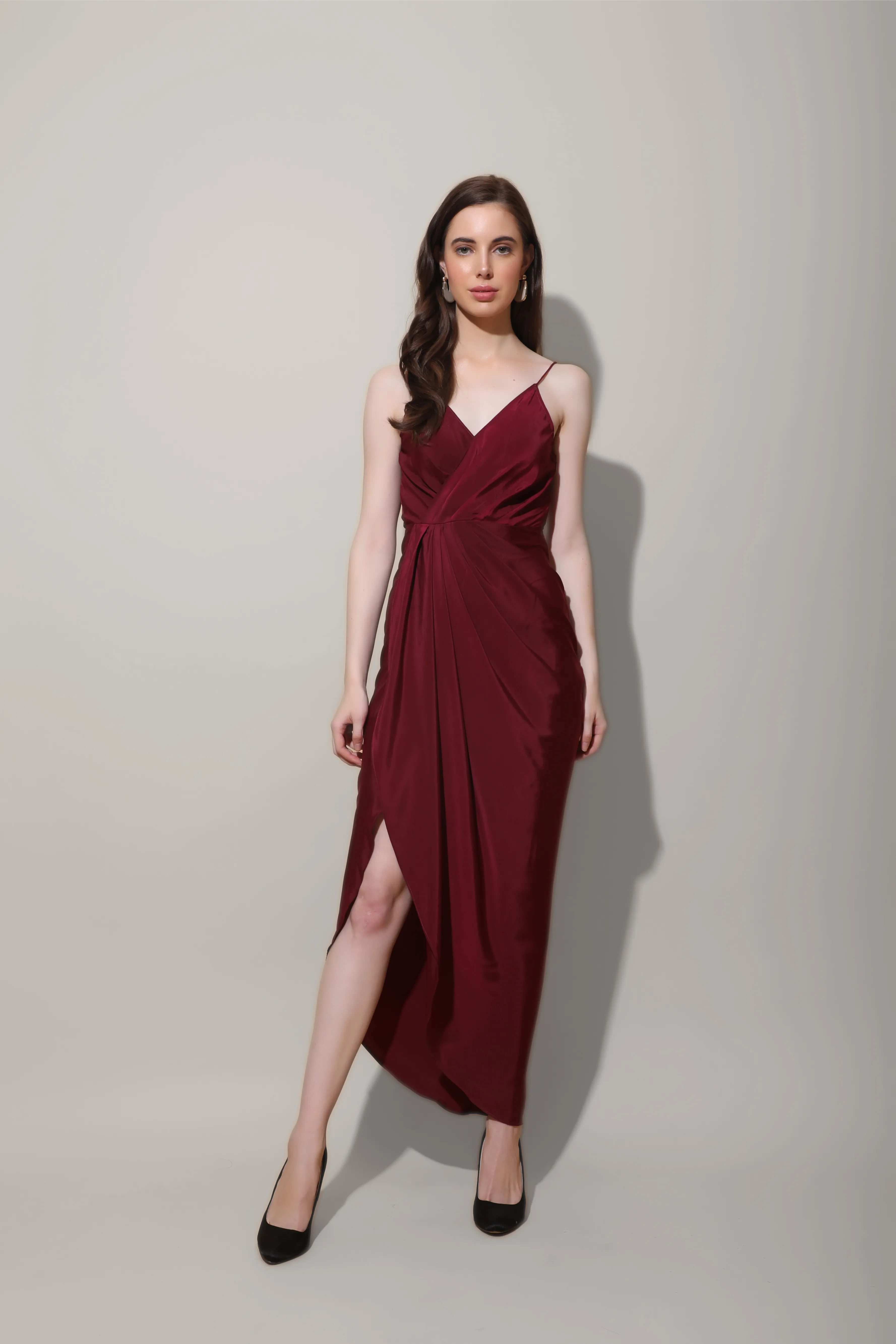 Maroon Slip Dress