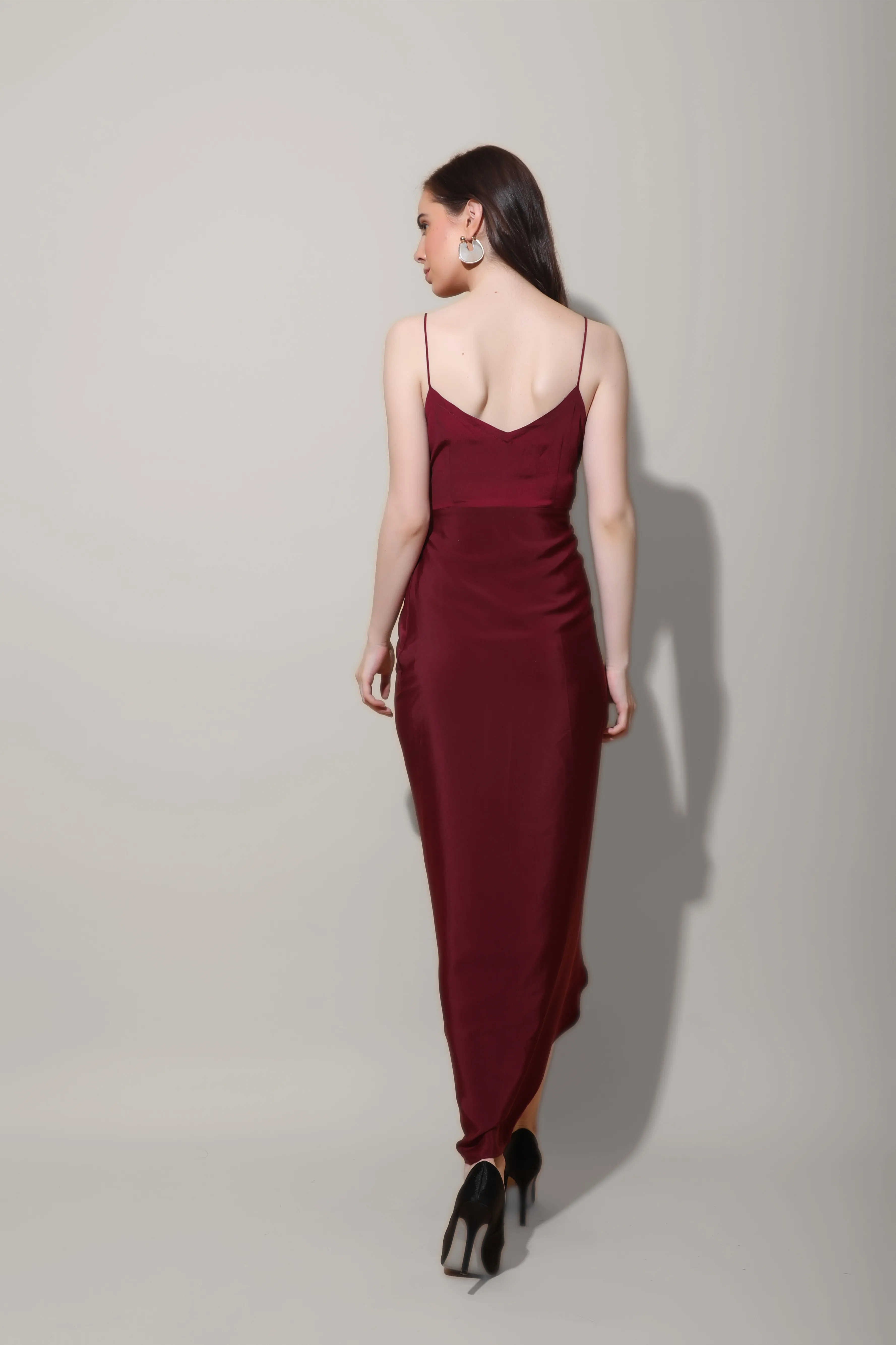 Maroon Slip Dress