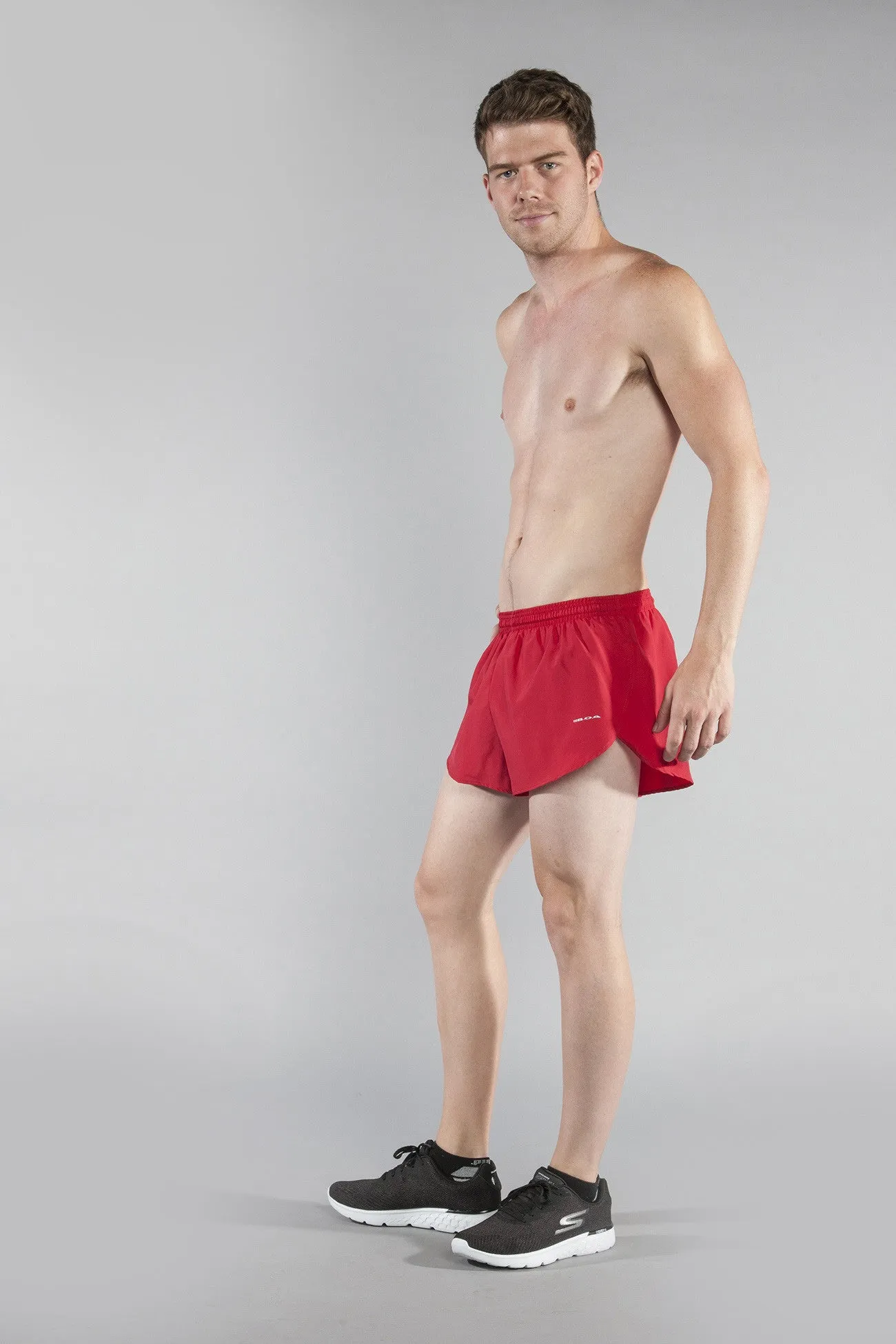 Men's 1" Elite Split Shorts- Red