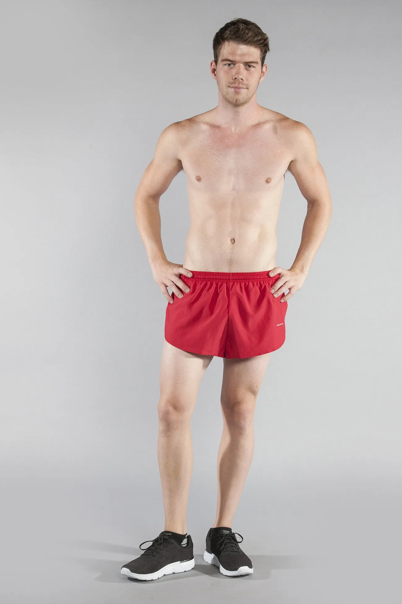 Men's 1" Elite Split Shorts- Red