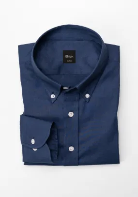 Navy Cotton Linen Summer Shirt