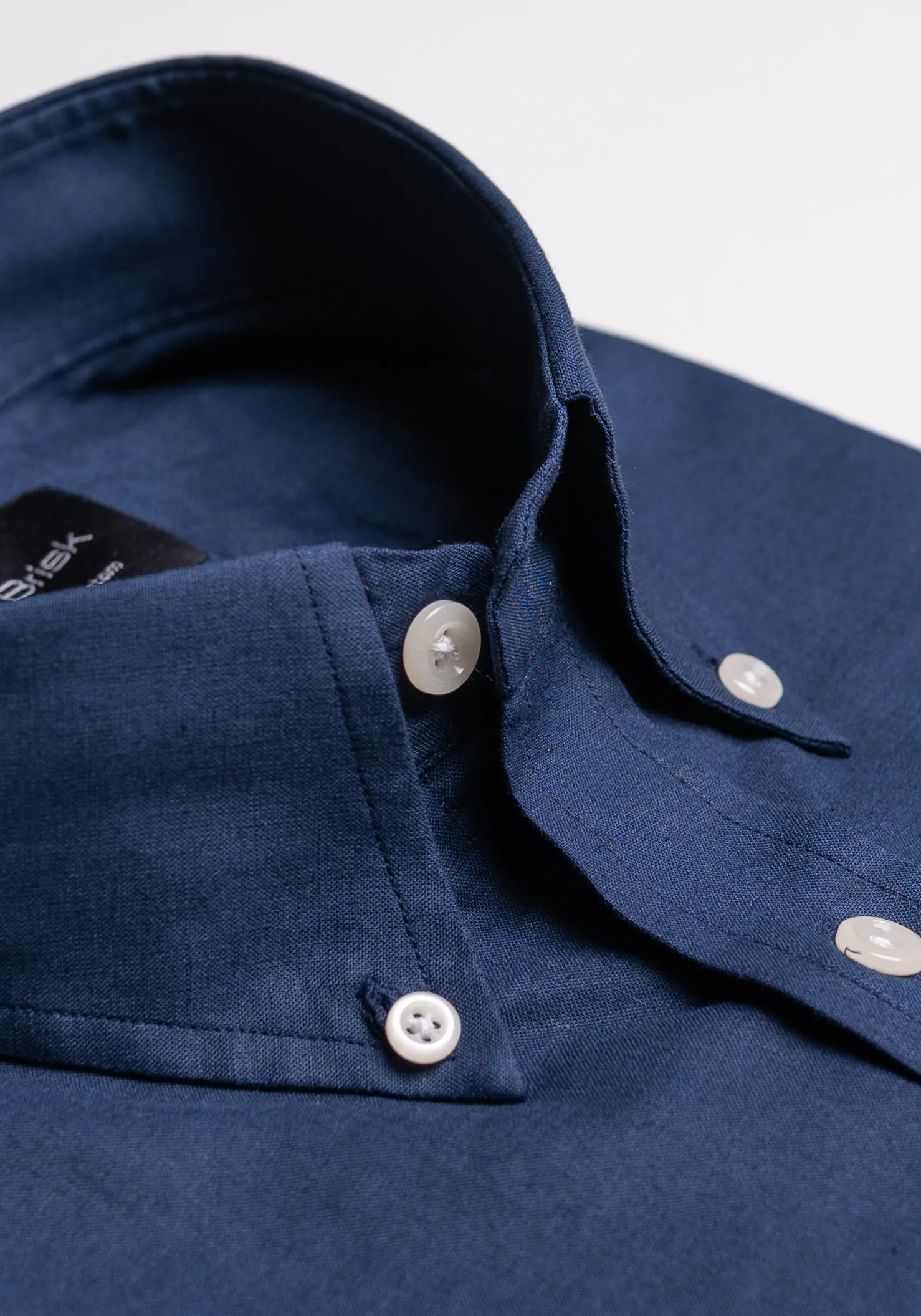 Navy Cotton Linen Summer Shirt