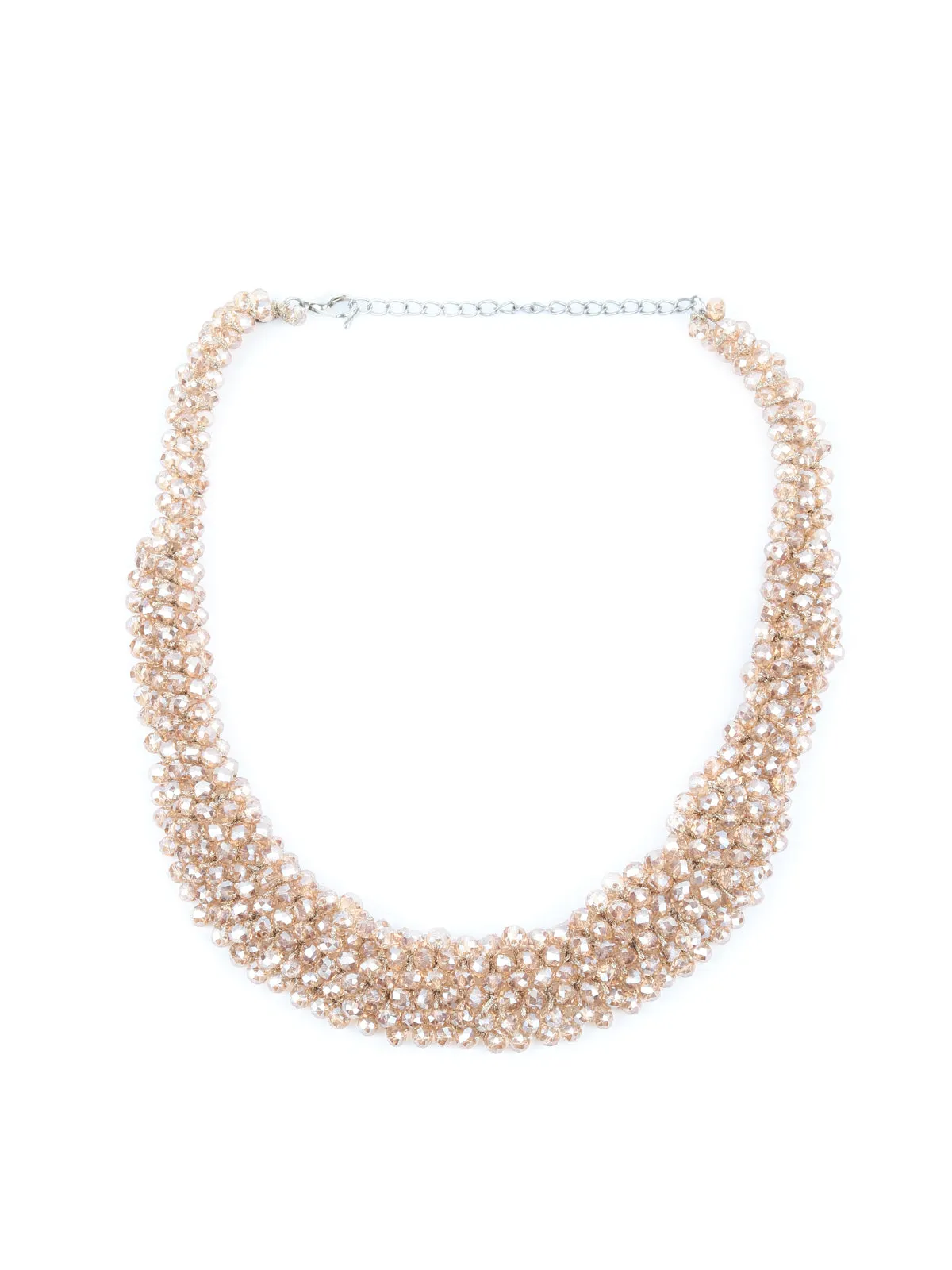 Odette Beige Beads Knitted Neck Piece for Women