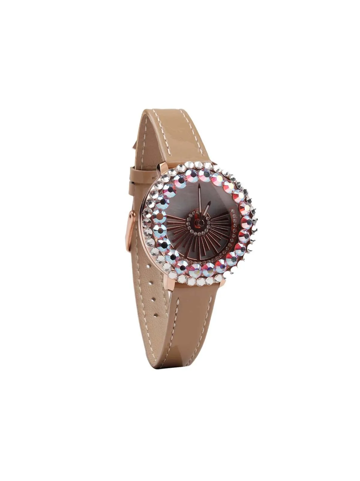 Odette Beige Colour Designer Wristwatch For Women