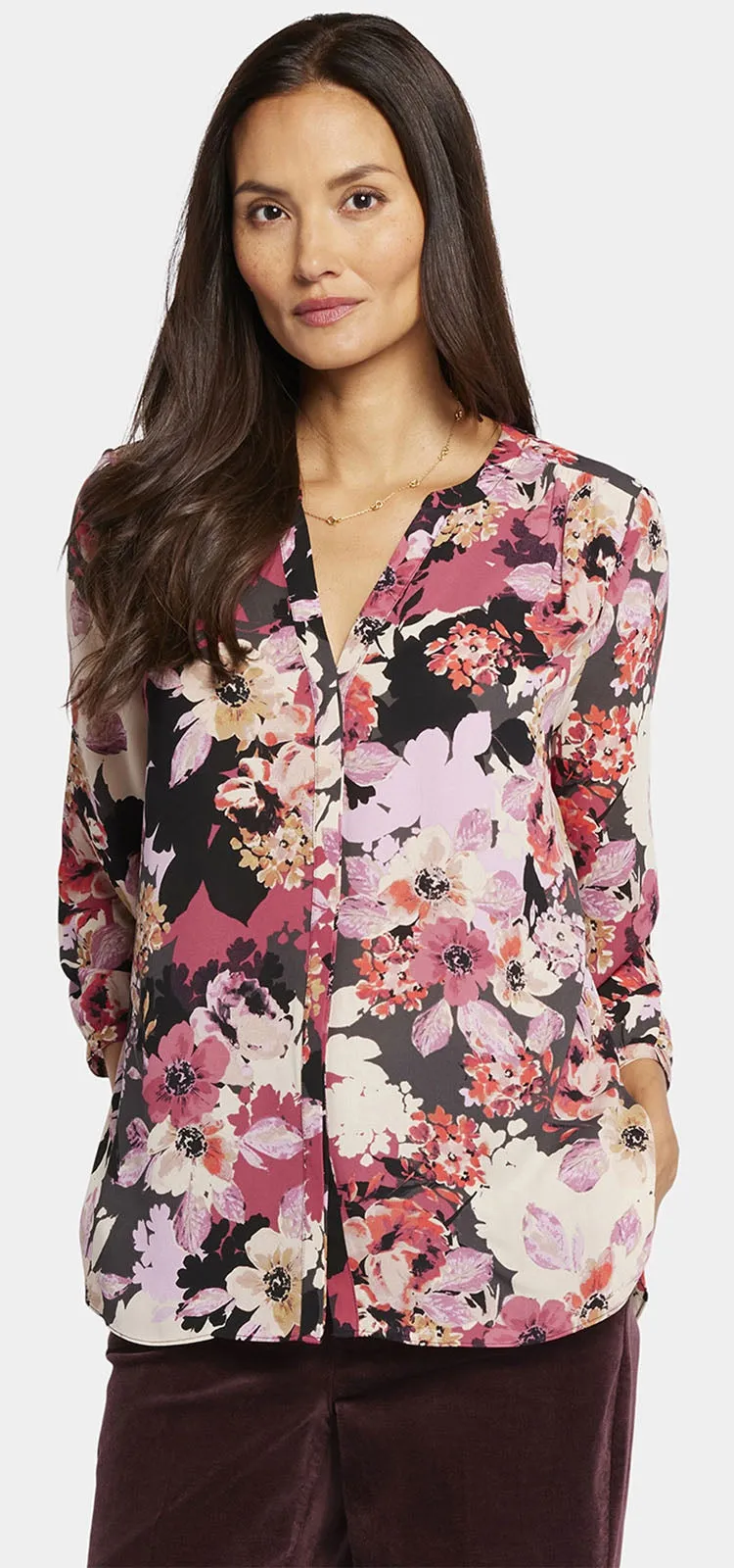 Pintuck Blouse Bloemenprint | Helena