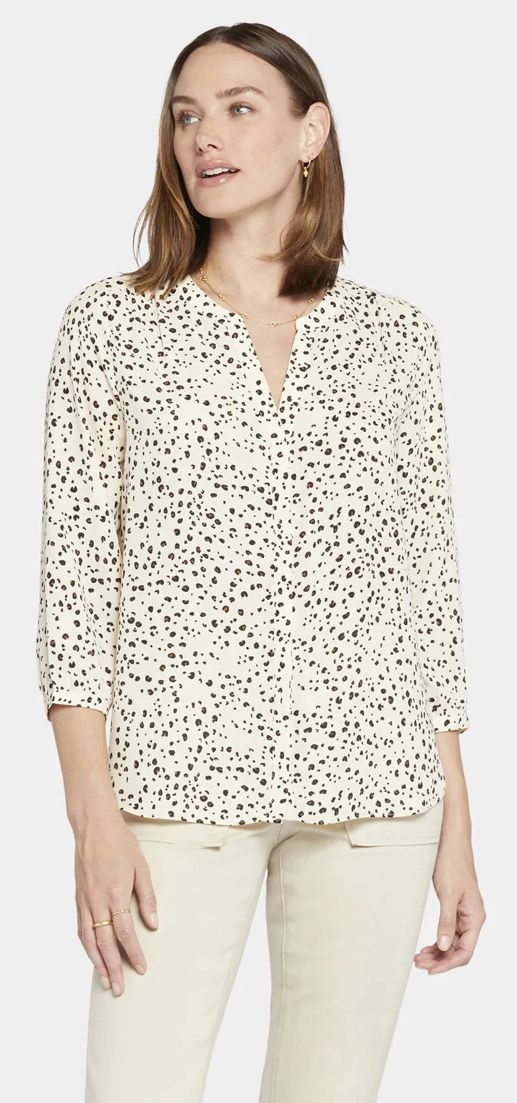 Pintuck Blouse Dierenprint | Serafina