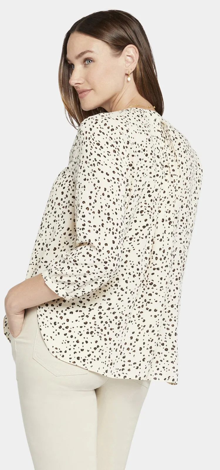 Pintuck Blouse Dierenprint | Serafina